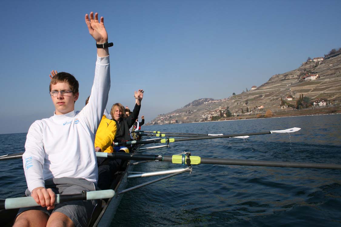 le 8+ cadet en pleine prestation de serment