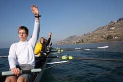 le 8+ cadet en pleine prestation de serment