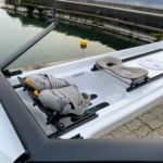 Nouveaux skiff au Club Aviron Vevey - Image des cale-pieds